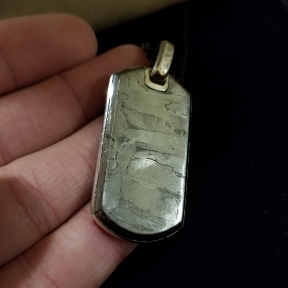 David Yurman meteorite dog tag and chain! - Picture 8 of 8